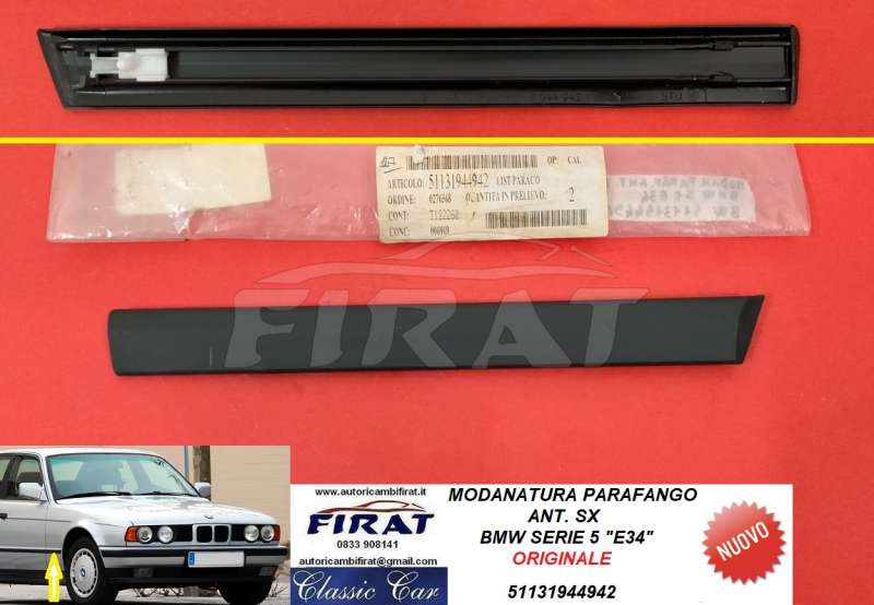 MODANATURA PARAFANGO BMW SERIE 5 E34 ANT.SX (51131944942)
